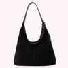 Women Suede Tote Bag Magnetic Closure Shoulder Bag Slouchy Retro Handbag Large Capacity for Work Travel