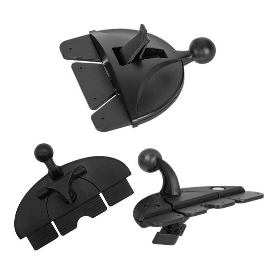 Suport auto pentru telefon cu slot CD, cu clip rotativ la 360 de grade, cu pad antiderapant, suport universal pentru smartphone Samsung/MP3