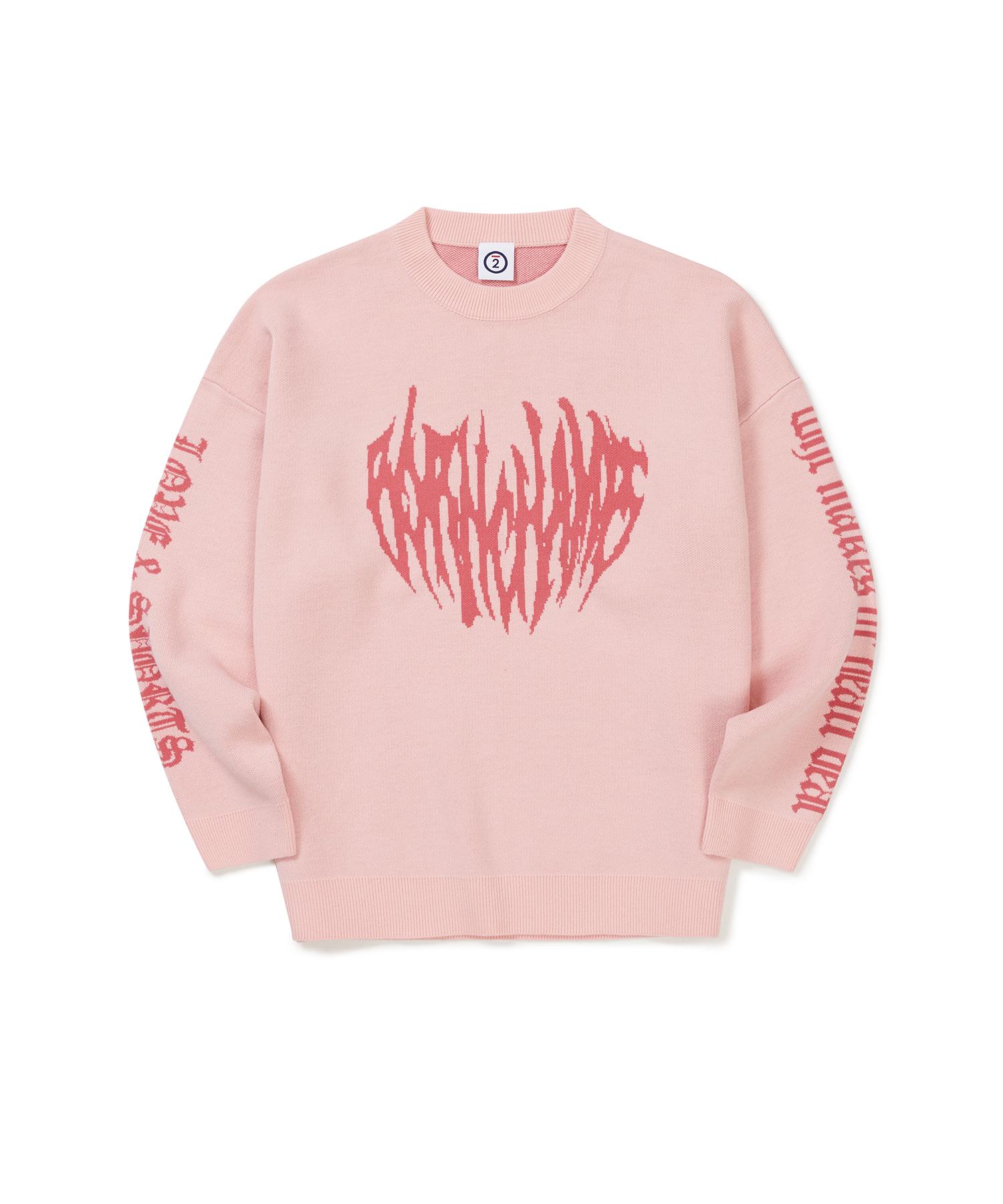 Bonchams Heart Tribal Logo Knit B23Ft16Pk Pink/1