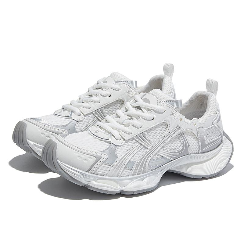 

Модные женские кроссовки на платформе AIYUQI 2025 Новые удобные кроссовки для папы Женские кроссовки больших размеров для бега и повседневной носки 43 белый