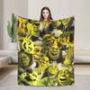 Shreks Donkey Cartoon Movie Blanket Fleece Spring/Autumn Multifunction Lightweight Throw Blanket for Bed Car Rug Piece