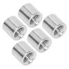 50Pcs Coupling Nut Stainless Steel M5 Round Rod Connector Nut Female Thread for Connection