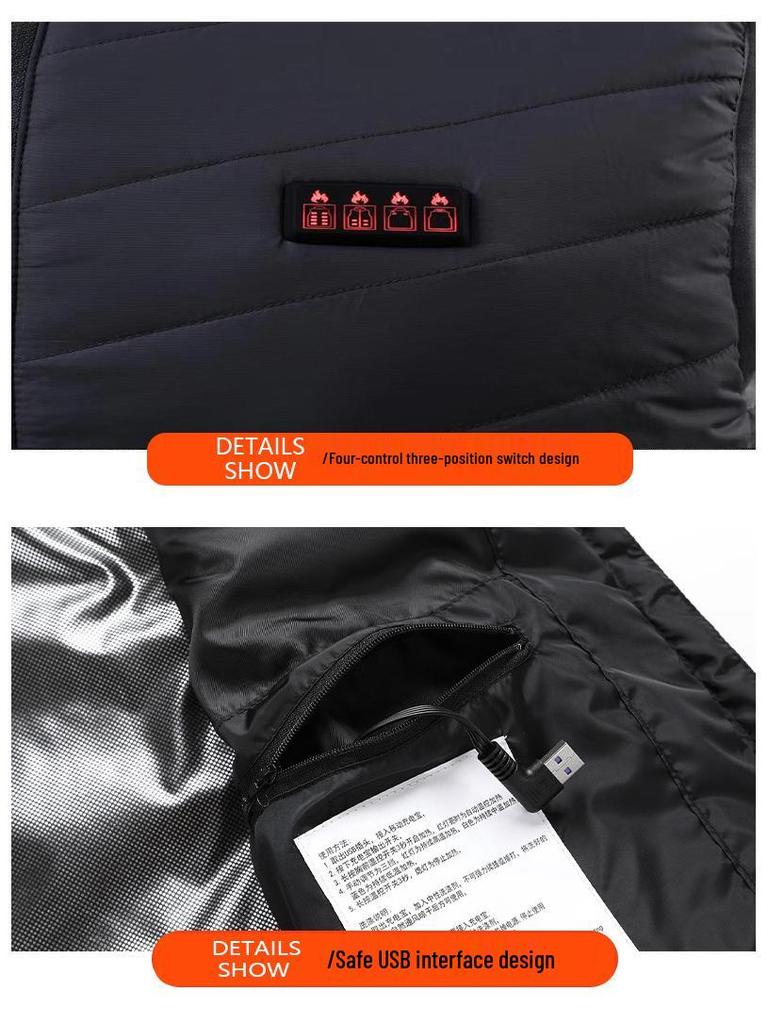 Seventeen-Zone USB Electric Heating Vest for Winter Warmth