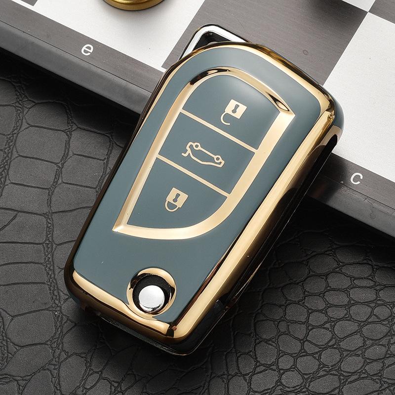 Toyota Key Case for RAV4, Camry, Levin, Corolla, Highlander, Crown - High-End Shell and Buckle