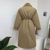 C S In The Room Hapo quiltIng mInk Fur lInIng StrIng Collar Long paddIng Coat 2C
