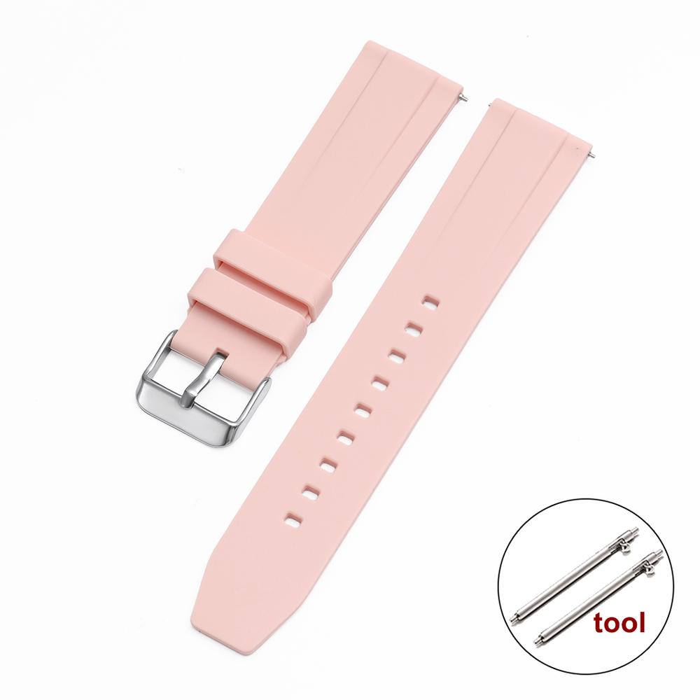 Quick Release Rubber Watch Band 20mm 22mm for Rolex for Seiko Bracelet Silicone Sport Watrproof Universal Smartwatch Wristband