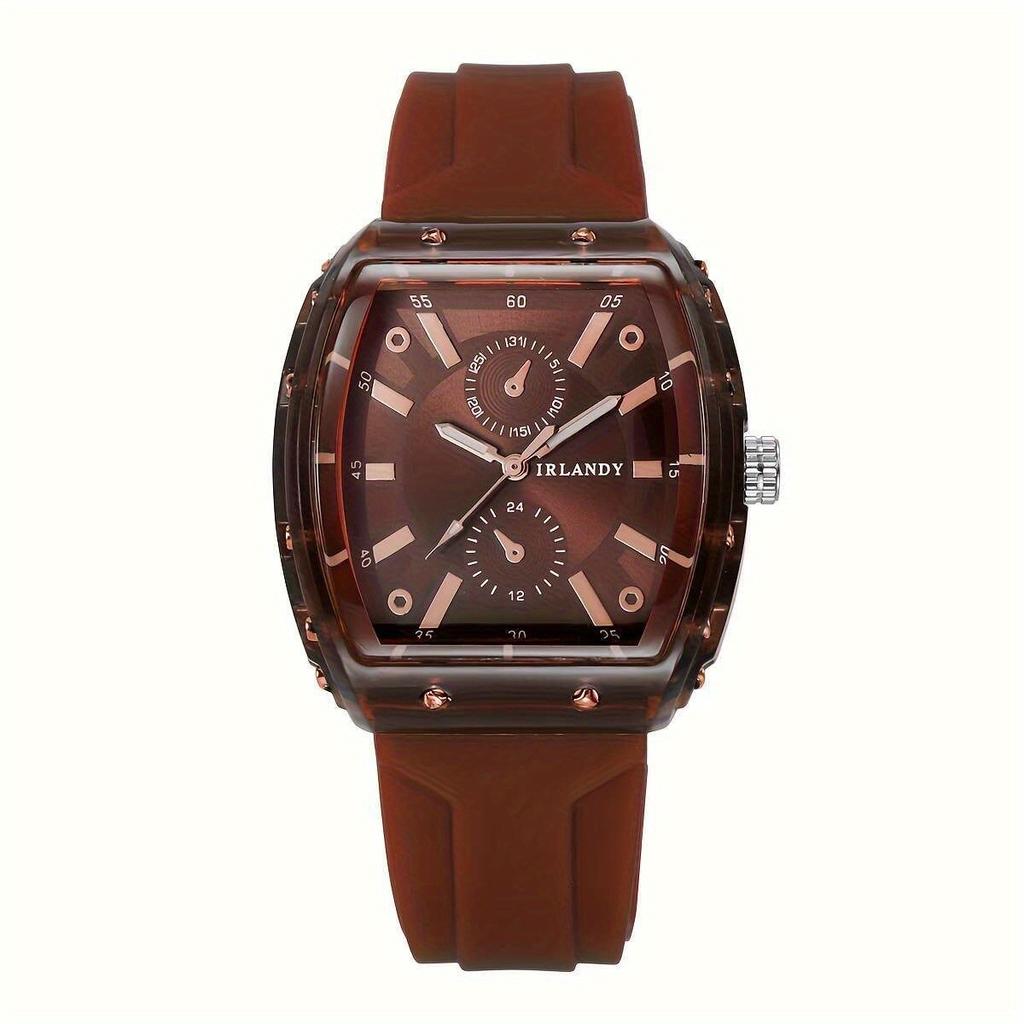 Transparent Wine Barrel Type Men'S Watch Fashionable Versatile Silicone Personalized Men'S Quartz Watch