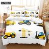 3D Digital Printing Fashion Design Cartoon Car Bedding Set Queen Size Duvet Cover Set