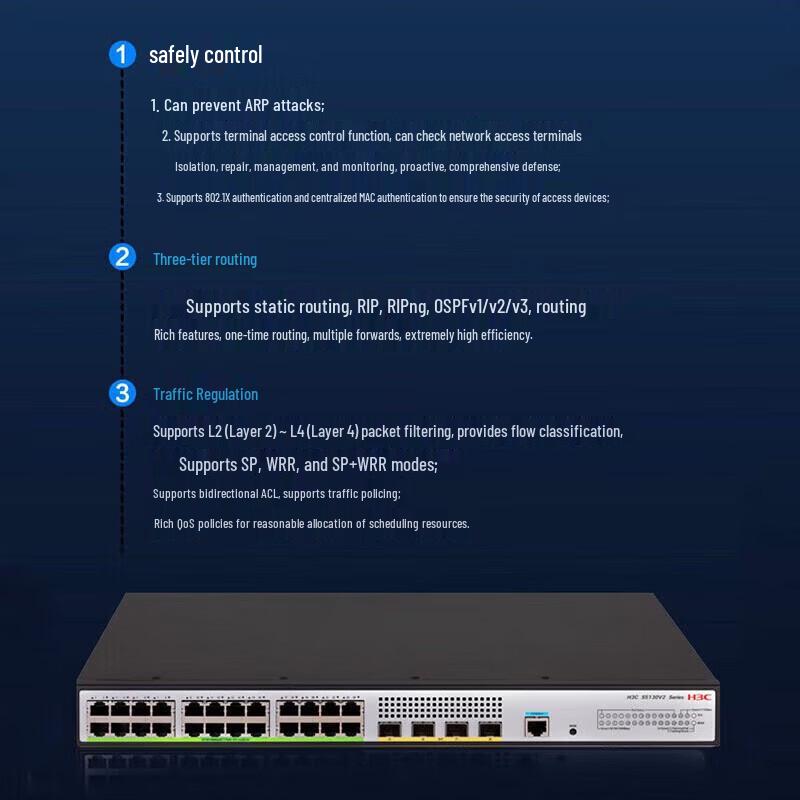 H3C S5130V2-28P-PWR-LI Enterprise Gigabit PoE Switch