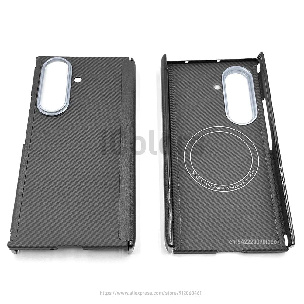 Dual Hinge Axis Case For Samsung Galaxy Z TriFold Aramid Carbon Fiber Case Magnetic MagSafe Cover Ultra Thin Lightweight