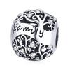 Crystal Tree with the Inscription Family Charms Silver 925 Beads
