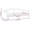 VidaXL Lit de repos gris clair 80x200 cm tissu 354106