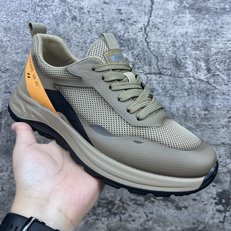 

Men s shoes in the summer of 2025, the new mesh surface is light and breathable, the trend is versatile, and the thick sole increases the height of th 38