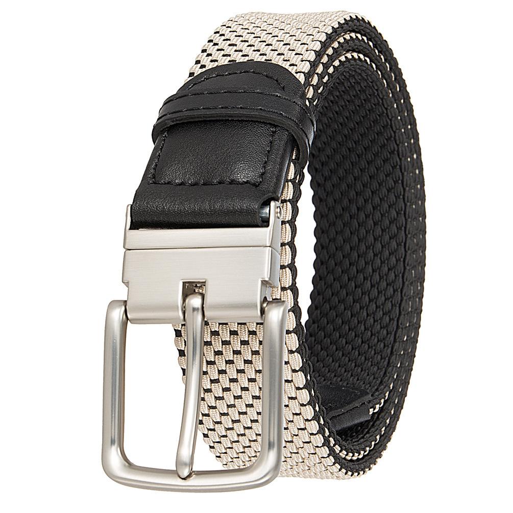 3.5Cm elastic braided pin buckle belt Double-sided rotating pin buckle elastic belt