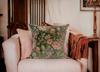 1Pc Vintage Floral Pillow Cover 2D Double Sided Print Polyester Green Botanical Decor For Sofa Bedroom Living Room Gift