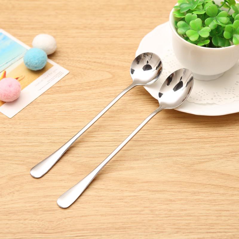 Kitchen Creative Stainless Steel Long Handle Spoon Ice Spoon Office Coffee Spoon Mixing Spoon Long Soup Spoon
