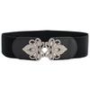 Unique Black Wide Waist Cincher For Women With Trendy Styles And Elegant Rhinestone Embellishments