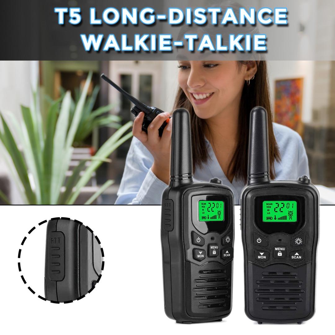 

Lvye Новый комплект из 2 шт., рация UHF, портативная радиостанция 10 км, 470 МГц, беспроводной переговорный телефон