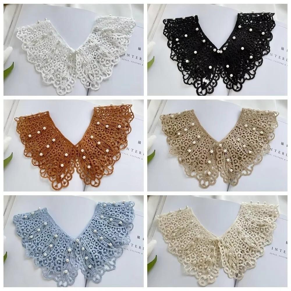 Ruffled Trim Detachable Collar Floral Lace False Collar Sweet Style Fake Collar Women's Fashion