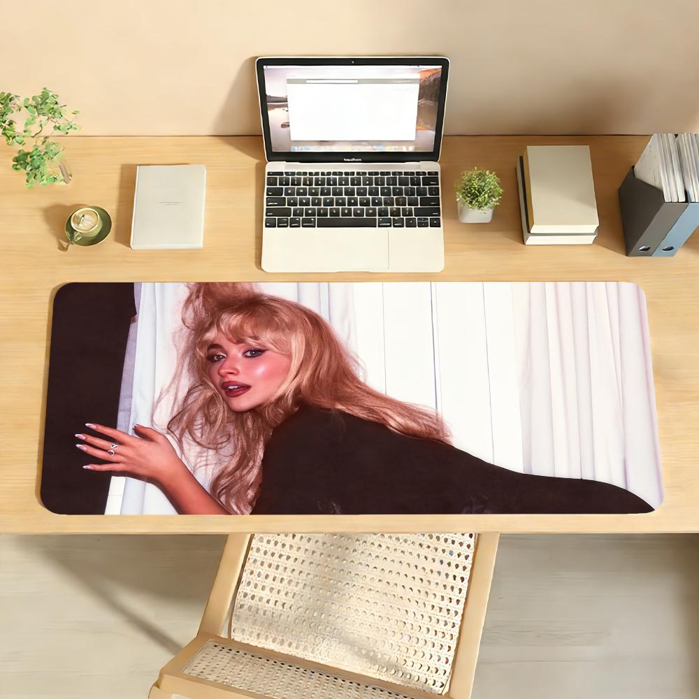 Singer S-Sabrina C-Carpenter Mouse Pad Non-slip Rubber Gamer Balance Computer Mat Decoracion Deskmat Laptop Office Large