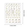 5D Relief Line Nail Stickers Bronzing  Diamond Line Adhesive Nail Art Stickers Decals Manicure