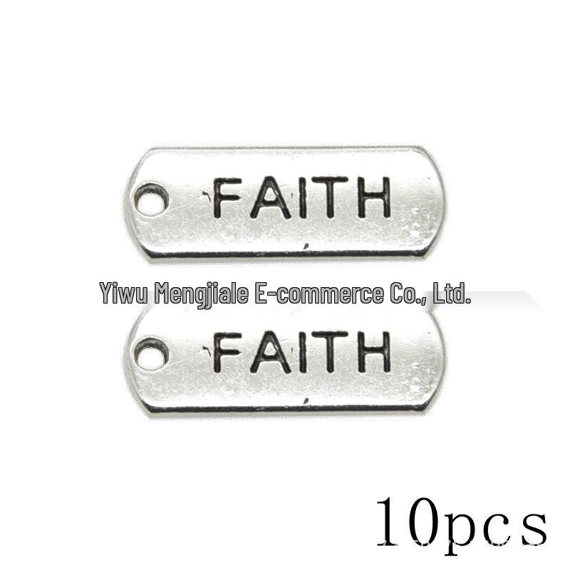 DIY Vintage Gold Inspirational Word Tag Pendant for Jewelry Making