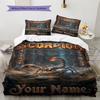 Name Custom Scorpions Pattern Bedding Set Quilt Cover Pillowcase Home Decor Gift (1 * Duvet Cover + 2 * Pillowcase, Without Core)