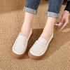 Fashion Genuine Leather Yellow Flats Hollow Out Moccasins Shoes for Women Summer Breathable Loafers Woman Barefoot Slip On Shoes Ladies