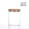 Borosilicate Glass Storage Jar with Bamboo Lid - Ideal for Grains, Seasonings, Candy, or Tea.