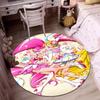 Mobile Suit Gundam Cartoon Round Rug Can Be Used To Decorate Living Rooms, Bedrooms, Sofas, and Game Rooms; Non-slip Rug.66