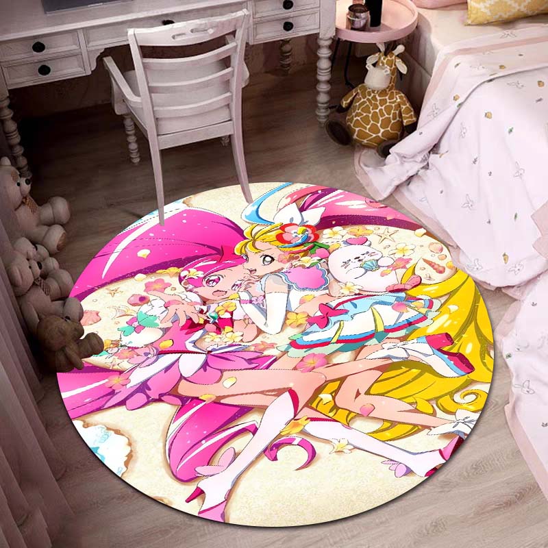 Mobile Suit Gundam Cartoon Round Rug Can Be Used To Decorate Living Rooms, Bedrooms, Sofas, and Game Rooms; Non-slip Rug.66