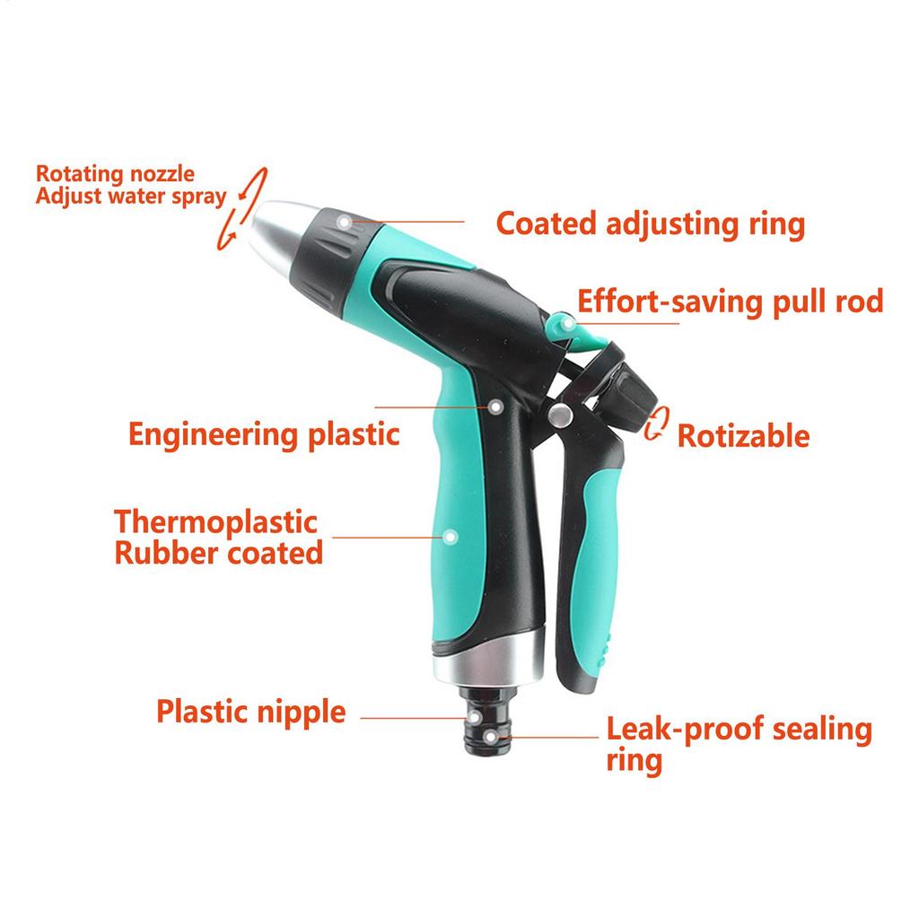 garden watering nozzle High Pressure Adjustable Spray Quick Connect Handheld Water Hose Sprayer Nozzle Garden Water Guns