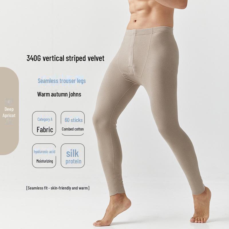 Herren Deutscher Samt Thermo Unterwäsche Set - Nahtlos, Antibakteriell, Übergröße für Herbst/Winter