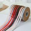 Classic Gold-stamped Heart Ribbons 1cm*30 meters Gift Packaging Ribbon  New Year