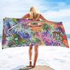 Gothic Graffiti Beach Towel Oversized Rock Hip Hop Style Microfiber Beach Towel Quick-Drying Absorbent Sand Free Bath Towels