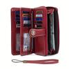 Oil Wax Cowhide Long Wallet: Genuine Leather Large-Capacity Anti-Theft Wallet for Women