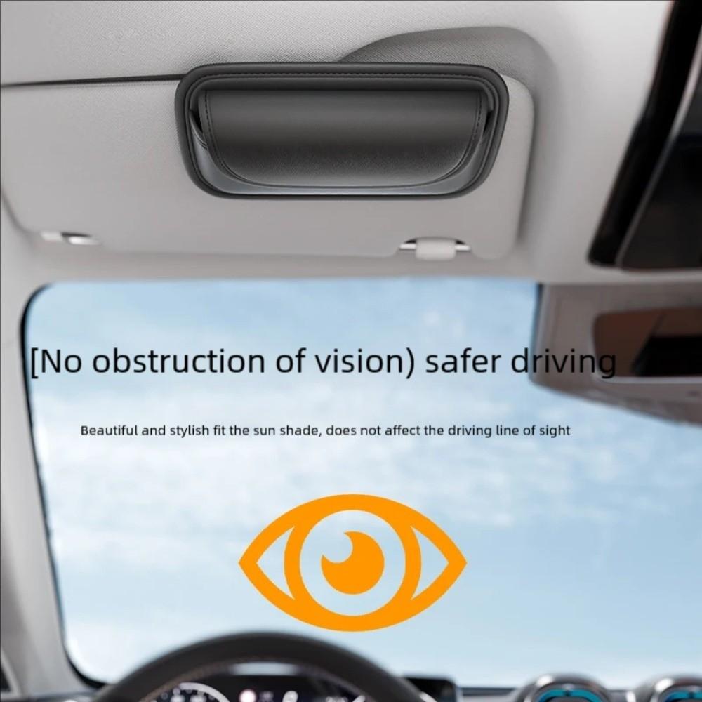 Scratch-Free Car Glasses Case with Hook And Loop Car Sun Visor Glasses Case  Automobile