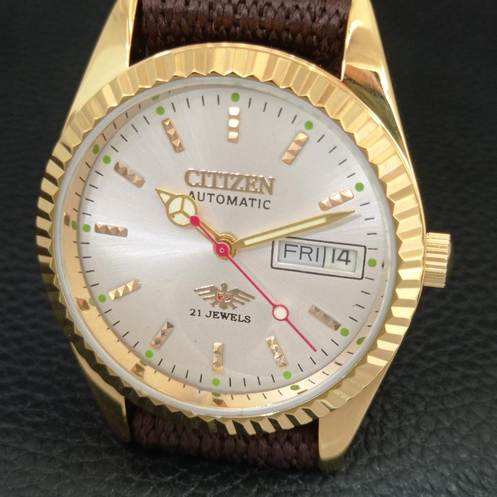 AUTOMATIC VINTAGE REFURBISHED CITIZEN JAPAN MENS SILVER DIAL WATCH a445345-1
