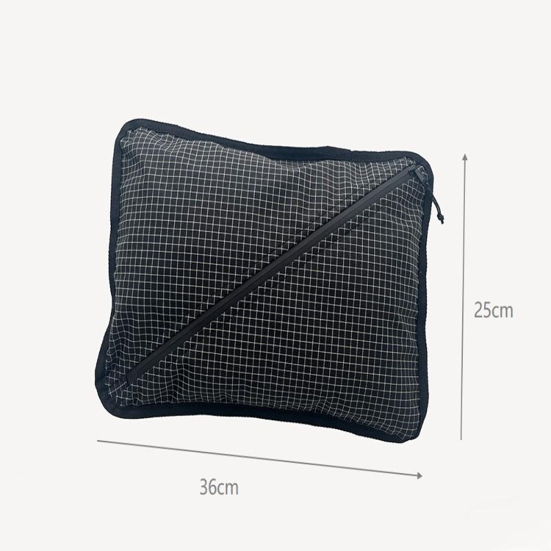 Multifunctional 2-in-1 Pillow Storage Pouch Grid Design Makeup Organizer for Outdoor Camping Car Headrest