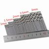 High Speed Steel 50pcs Natural Color Small Twist Drill 1-3mm White Straight Shank Drill Bit Electric Drill DIY Woodwork Tool Set