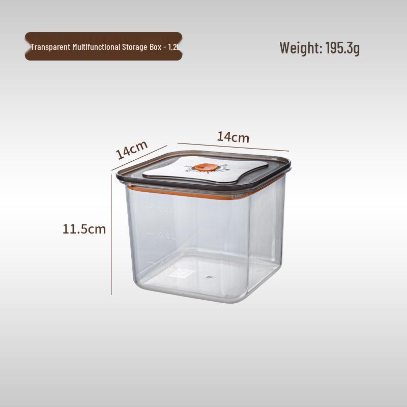 Clear Plastic Kitchen Storage Jar for Cereal and Grains