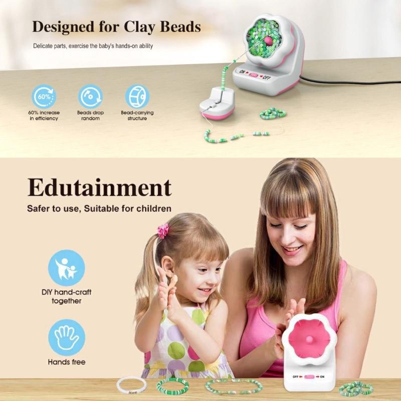Functional Bead Threading Machine  Beading Tools Efficient Automatic Beader with Adjustable Settings for Hobbyists