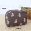 Teddy Bear Print Makeup Bag Large Capacity Cosmetic Organizer Portable Travel Wash Bag Multifunctional Toiletry Storage Pouch