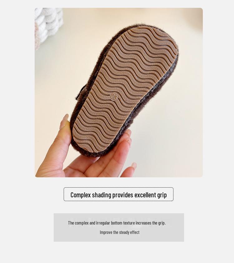 Birkenstock Winter 2025 Girls' Velvet Fur Shoes - Soft Sole, Thickened for Boys & Girls