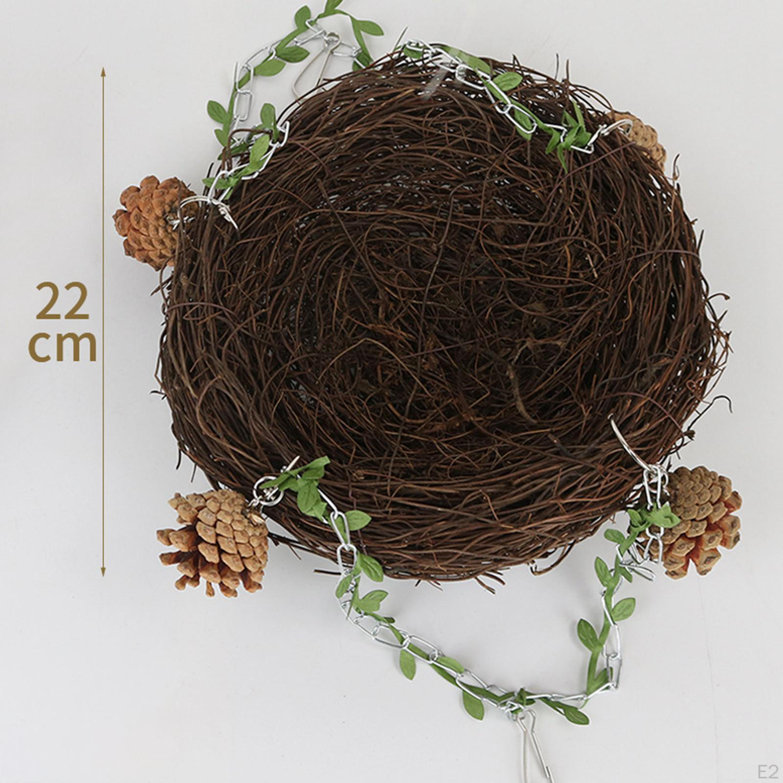 Пружинная клетка для отдыха из ротангового птичьего гнезда для плетеной гаички — фото 4