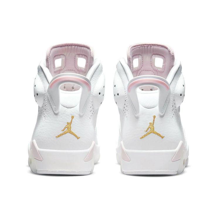 Air Jordan 6 Retro Gold Hoops Women Sneakers White Sail Metallic-Gold DH9696-100