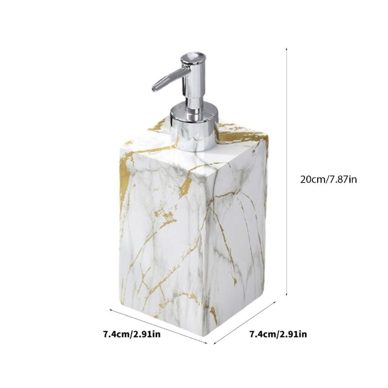 Shower Soap Dispenser Marble Texture Soap Dispenser Hand Soap Dispenser Bottle with Pump Hand Wash Dispenser for Kitchen