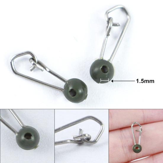 20Pcs Fishing Line Sinker Lock Snaps Fishing Clips Small Mini Design Easy To Carry Freshwater Stainless Steel Snaps Fishing Tackle