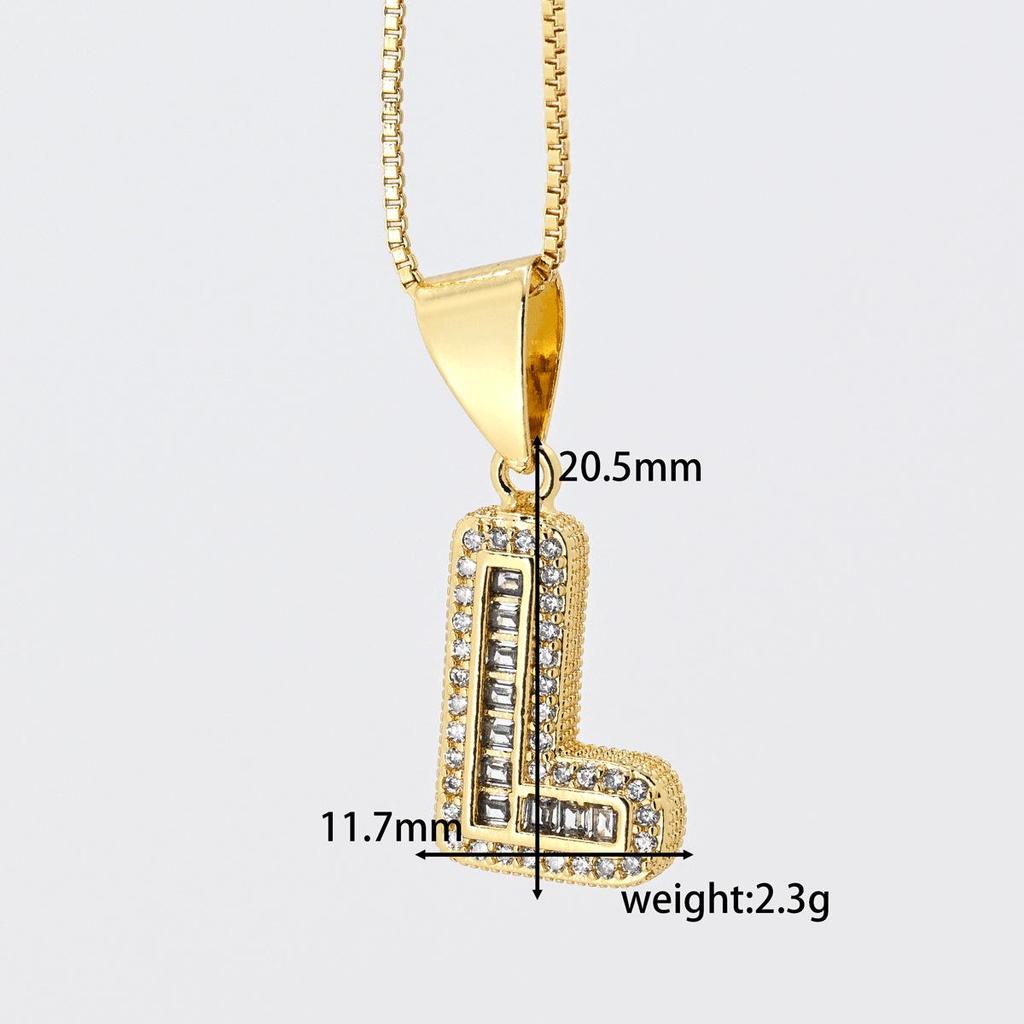 Cross Pendant with Micro Pave Cubic Zirconia - 26 Letter Options for DIY Jewelry Accessories
