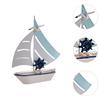 Sailboat Model Ornament Nautical Theme Gift Decorative Collectible Home Decor